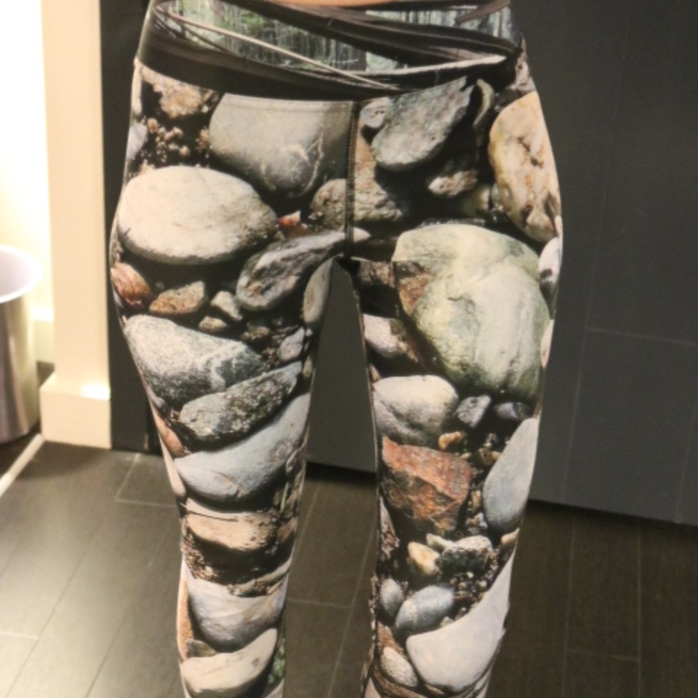 NorCal Pebble Hiking Wide Band Yoga Leggings